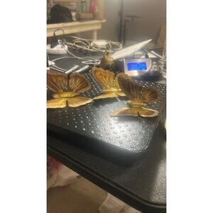 Homco Brass Butterflies - set of three